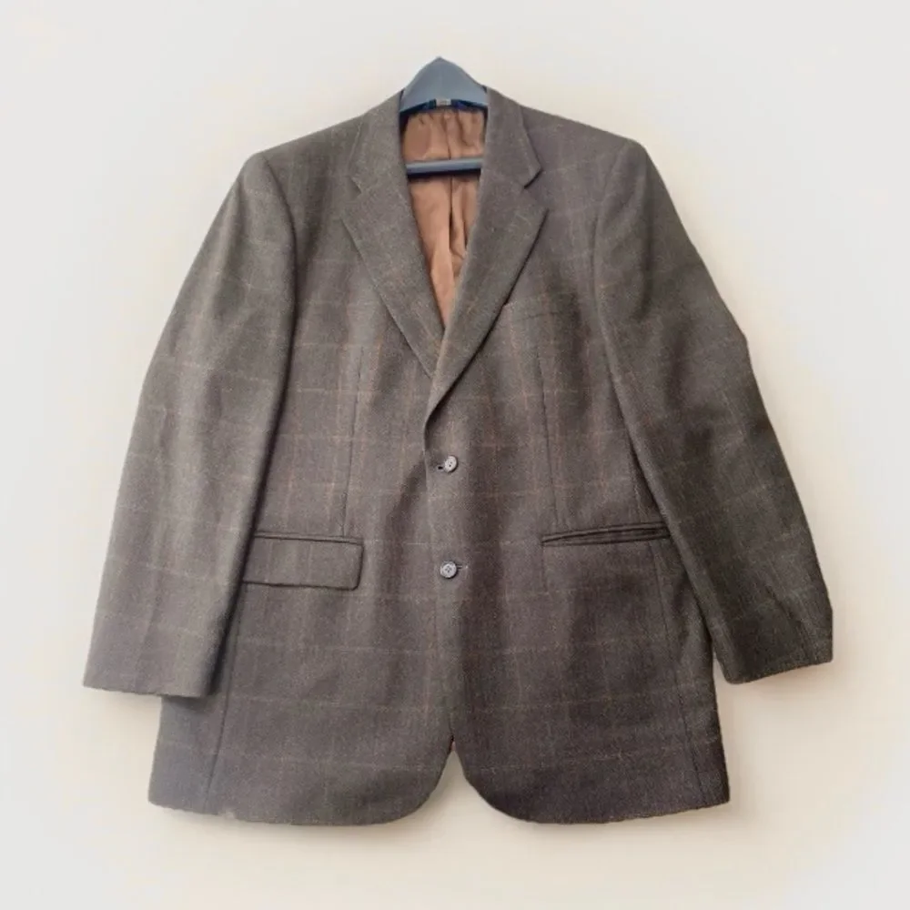 Vintage Brooks Brothers Wool Plaid Jacket Sport Coat Blazer Mens 43L Old Money
